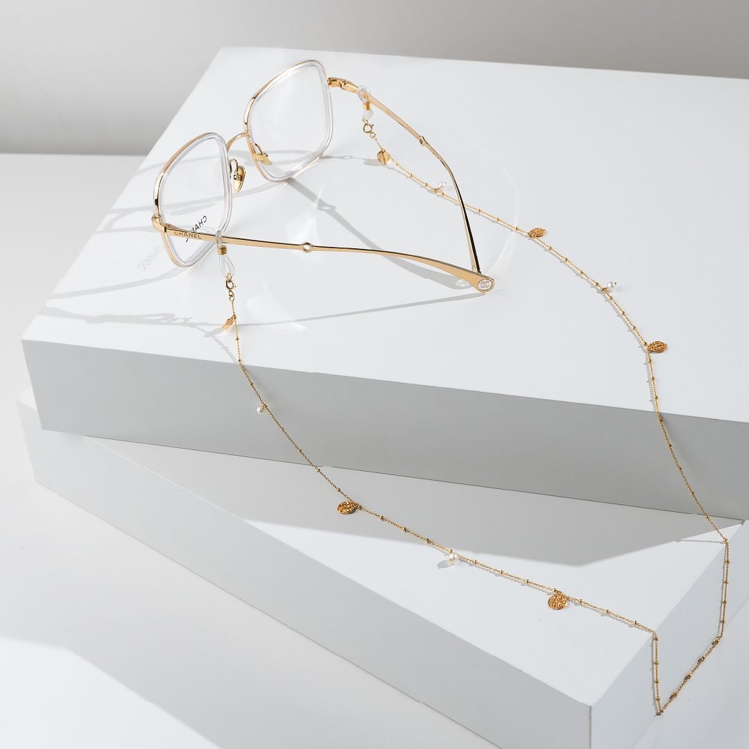 Optica Chains & Cords Pure 18k Gold Chain with Bahraini Pearls Optica