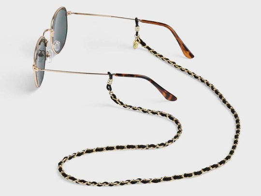 Classy C Black - Gold Glasses Chain