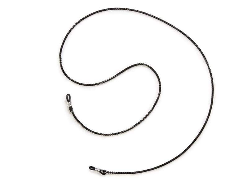 Sunny Cords Mister Black M Unisex Glasses Chain - Silver rubber metal - Optica