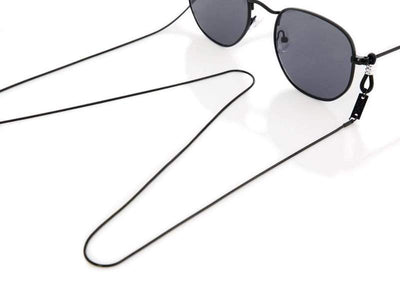 Sunny Cords Mister Black XS UNISEX Glasses Chain - Black rubber metal - Optica